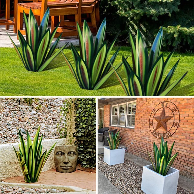 Anti-rust Metal Tequila Agave Plant